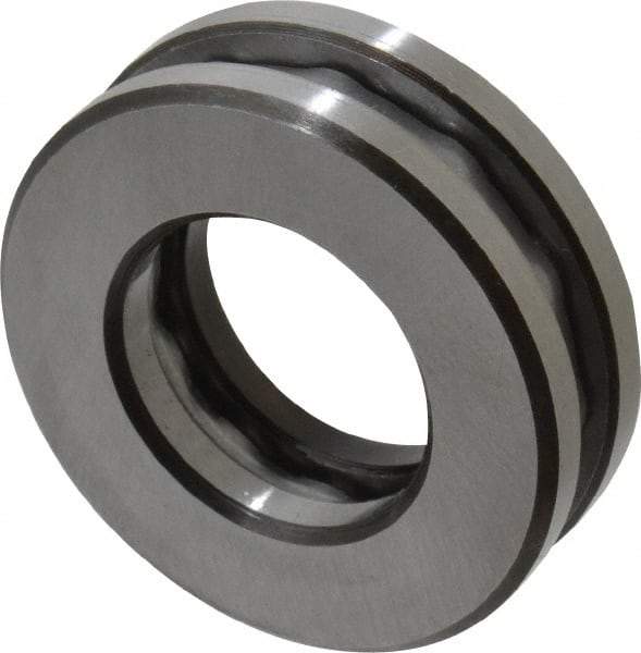 INA Bearing - 1-1/16" Inside x 1.969" Outside Diam, 5/8" Thick, Steel Ball Thrust Bearing - 6,700 Lbs. Static Capacity, 3,650 Max Pressure x Velocity - All Tool & Supply