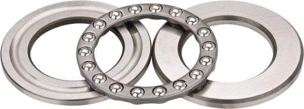 INA Bearing - 2-1/4" Inside x 3-23/32" Outside Diam, 13/16" Thick, Steel Ball Thrust Bearing - 22,600 Lbs. Static Capacity, 9,000 Max Pressure x Velocity - All Tool & Supply