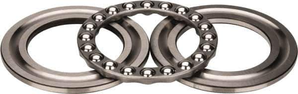 INA Bearing - 3" Inside x 4-23/32" Outside Diam, 1" Thick, Steel Ball Thrust Bearing - 44,500 Lbs. Static Capacity, 16,600 Max Pressure x Velocity - All Tool & Supply