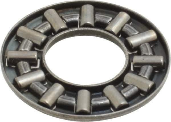 INA Bearing - 3/8" Inside x 13/16" Outside Diam, 0.078" Thick, Steel Needle Cage Thrust Bearing - All Tool & Supply