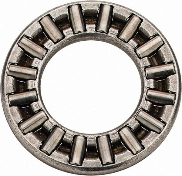 INA Bearing - 1/2" Inside x 15/16" Outside Diam, 0.078" Thick, Steel Needle Cage Thrust Bearing - All Tool & Supply