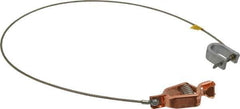 Hubbell Workplace - 19 AWG, 3 Ft., Alligator Clip, C-Clamp, Grounding Cable with Clamps - Noninsulated, Federal Specification A-A-59466-010 - All Tool & Supply