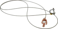 Hubbell Workplace - 19 AWG, 10 Ft., Alligator Clip, C-Clamp, Grounding Cable with Clamps - Noninsulated, Federal Specification A-A-59466-010 - All Tool & Supply