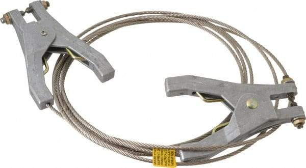 Hubbell Workplace - 19 AWG, 10 Ft., Hand Clamp, Grounding Cable with Clamps - Noninsulated, Includes 2 Hand Clamps - All Tool & Supply