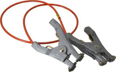 Hubbell Workplace - 19 AWG, 3 Ft., Hand Clamp, Grounding Cable with Clamps - Orange, Includes 2 Hand Clamps - All Tool & Supply