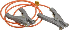 Hubbell Workplace - 19 AWG, 5 Ft., Hand Clamp, Grounding Cable with Clamps - Orange, Includes 2 Hand Clamps - All Tool & Supply