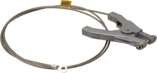 Hubbell Workplace - 19 AWG, 5 Ft., Hand Clamp, Terminal, Grounding Cable with Clamps - Noninsulated - All Tool & Supply