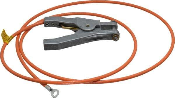 Hubbell Workplace - 19 AWG, 5 Ft., Hand Clamp, Terminal, Grounding Cable with Clamps - Orange - All Tool & Supply