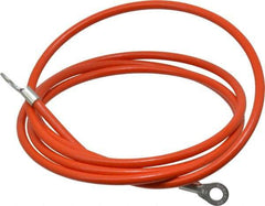 Hubbell Workplace - 19 AWG, 5 Ft., Terminal, Grounding Cable with Clamps - Orange, Includes (2) 1/4 Inch Terminals - All Tool & Supply