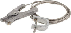 Hubbell Workplace - 19 AWG, 10 Ft., Alligator Clip, Hand Clamp, Grounding Cable with Clamps - Noninsulated, Federal Specification A-A-59466-010 - All Tool & Supply