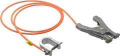 Hubbell Workplace - 19 AWG, 5 Ft., C-Clamp, Hand Clamp, Grounding Cable with Clamps - Orange - All Tool & Supply