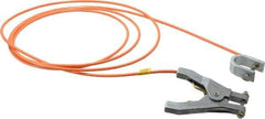 Hubbell Workplace - 19 AWG, 10 Ft., C-Clamp, Hand Clamp, Grounding Cable with Clamps - Orange - All Tool & Supply