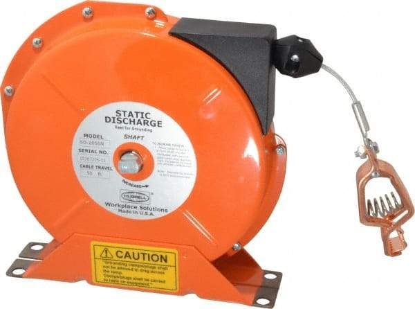 Hubbell Workplace - 1/8 Inch x 50 Ft. Stranded Cable Grounding Reel - Spring Driven Reel - All Tool & Supply