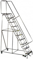 7-Step Ladder: Aluminum, 100″ OAH 34″ Base Width