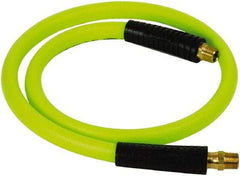 Legacy - 1/2" ID x 0.74" OD 4' Long Lead-In Whip Hose - FNPT x MNPT Swivel Ends, 300 Working psi, 140°, 3/8" Fitting, Green - All Tool & Supply