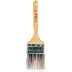 Wooster Brush - 3" Flat Nylon/Polyester Sash Brush - 3-3/16" Bristle Length, 7.88" Maple Fluted Handle - All Tool & Supply