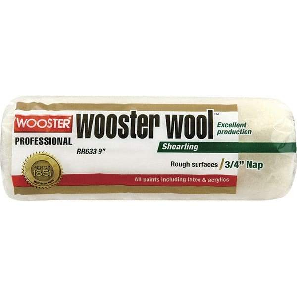 Wooster Brush - 3/4" Nap, 9" Wide Paint Roller - Rough Texture, Lambswool - All Tool & Supply