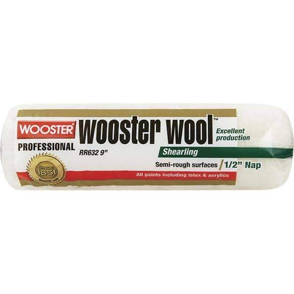 Wooster Brush - 1/2" Nap, 9" Wide Paint Roller - Semi-Rough Texture, Lambswool - All Tool & Supply