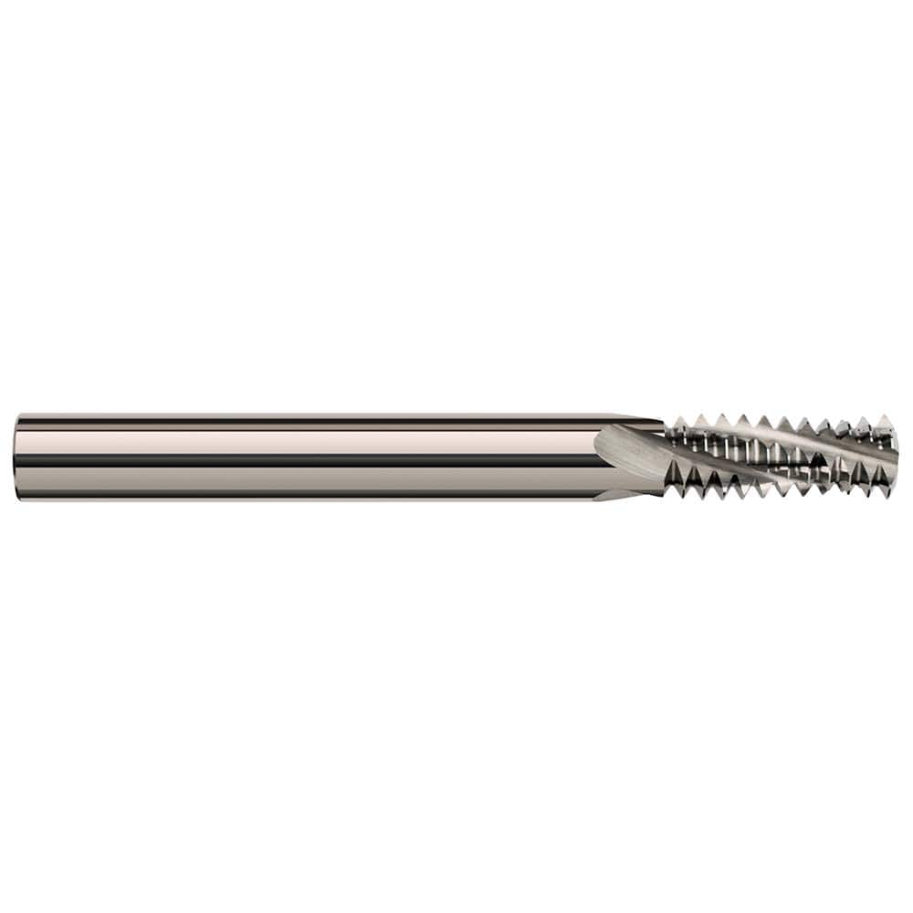 Harvey Tool - 10-32 Internal/External 32 TPI 1/8" Shank 3-Flute Solid Carbide Helical Flute Thread Mill - Exact Industrial Supply