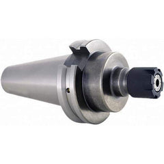 Techniks - 1/16 to 13/32" Capacity, 6" Projection, CAT40 Taper Shank, ER16 Mini-ER Collet Chuck - 8.68" OAL - Exact Industrial Supply