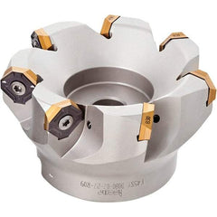 Iscar - 2.87" Cut Diam, 1" Arbor Hole, 0.18" Max Depth of Cut, 50° Indexable Chamfer & Angle Face Mill - 7 Inserts, IQ845 SYHU 07.. Insert, Right Hand Cut, Through Coolant, Series DoveIQMill - All Tool & Supply