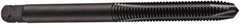 DORMER - M22x1.50 Metric Fine, 4 Flute, Oxide Finish, Cobalt Spiral Point Tap - Plug Chamfer, Right Hand Thread, 118mm OAL, 29mm Thread Length, 16mm Shank Diam, 6H Class of Fit, Series E011 - Exact Industrial Supply