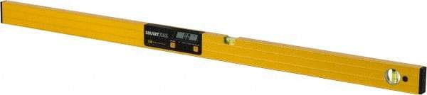 Smart Tool - 48" Long 2 Vial Box Beam Level - Aluminum, Yellow, 1 Level & 1 Plumb Vials - All Tool & Supply