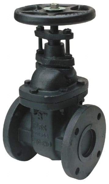 Legend Valve - 2-1/2" Pipe, Class 125, Flanged Cast Iron Solid Wedge Stem Gate Valve - 200 WOG, 125 WSP, Bolted Bonnet - All Tool & Supply