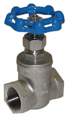 Legend Valve - 2" Pipe, Threaded Stainless Steel Solid Wedge Stem Gate Valve - 600 WOG, 125 WSP, Bolted Bonnet - All Tool & Supply