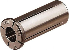 Seco - 1/8" ID x 3/4" OD, 1.14" Head Diam, Slotted Hydraulic Chuck Sleeve - Steel, 2.07" Length Under Head, Through Coolant - Exact Industrial Supply