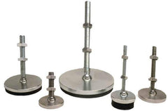 Gibraltar - 3/4-10 Bolt Thread, Studded Pivotal Stud Mount Leveling Pad & Mount - 5,500 Max Lb Capacity, 4" Base Diam - All Tool & Supply