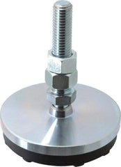 Gibraltar - 5/8-11 Bolt Thread, Studded Pivotal Stud Mount Leveling Pad & Mount - 5,000 Max Lb Capacity, 4" Base Diam - All Tool & Supply