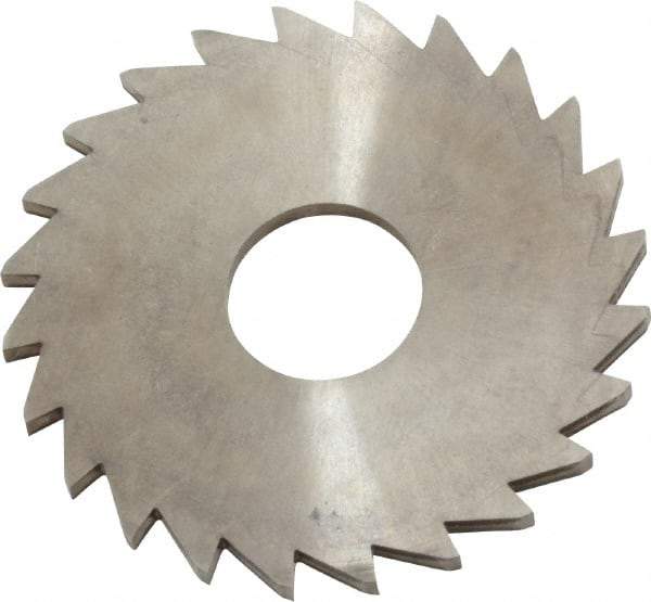 Made in USA - 1-1/4" Diam x 1/16" Blade Thickness x 3/8" Arbor Hole Diam, 24 Tooth Slitting and Slotting Saw - Arbor Connection, Right Hand, Uncoated, Solid Carbide, Concave Ground - All Tool & Supply