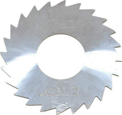 Made in USA - 1-1/4" Diam x 0.0313" Blade Thickness x 1/2" Arbor Hole Diam, 24 Tooth Slitting and Slotting Saw - Arbor Connection, Right Hand, Uncoated, Solid Carbide, Concave Ground - All Tool & Supply