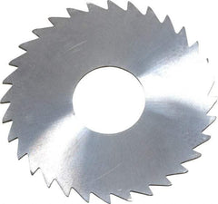 Made in USA - 1-1/2" Diam x 0.0313" Blade Thickness x 1/2" Arbor Hole Diam, 32 Tooth Slitting and Slotting Saw - Arbor Connection, Uncoated, Solid Carbide, Concave Ground - All Tool & Supply