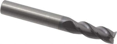 RobbJack - 5/16", 3 Flute, Single End, Solid Carbide, Corner Chamfer End Mill - 2-1/2" OAL, 40° Helix, Right Hand Flute, 13/16" LOC, Right Hand Cut - All Tool & Supply