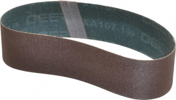 Made in USA - 2" Wide x 18-15/16" OAL, 100 Grit, Aluminum Oxide Abrasive Belt - Aluminum Oxide, Fine, Coated - All Tool & Supply