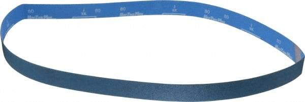 Norton - 1-1/2" Wide x 60" OAL, 80 Grit, Zirconia Alumina Abrasive Belt - Zirconia Alumina, Medium, Coated, X Weighted Cloth Backing, Series R823 - All Tool & Supply