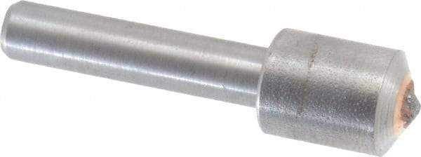 Made in USA - 1/2 Carat Single Point Diamond Dresser - 1-1/8" Long x 1/4" Shank Diam, 7/16" Diam x 5/8" Thick Head - All Tool & Supply