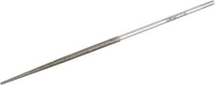 Grobet - 5-1/2" OAL Fine Round Needle Diamond File - 2-1/2 LOC, 126 Grit - All Tool & Supply