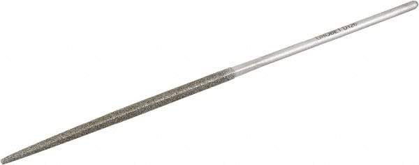 Grobet - 5-1/2" OAL Fine Square Needle Diamond File - 2-1/2 LOC, 126 Grit - All Tool & Supply