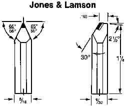 Made in USA - 0.017" Single Point Diamond Dresser - 1-1/4" Long x 5/16" Shank Diam, 50° Included Angle - All Tool & Supply