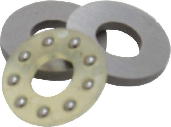 Boston Gear - 3/16" Inside x 7/16" Outside Diam, 3/16" Thick, Alloy Steel Ball Thrust Bearing - All Tool & Supply