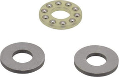 Boston Gear - 1/4" Inside x 9/16" Outside Diam, 7/32" Thick, Alloy Steel Ball Thrust Bearing - All Tool & Supply