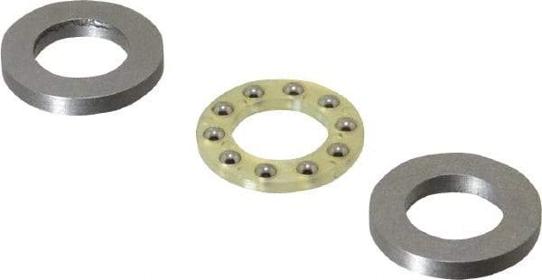 Boston Gear - 1/2" Inside x 7/8" Outside Diam, 3/8" Thick, Alloy Steel Ball Thrust Bearing - All Tool & Supply