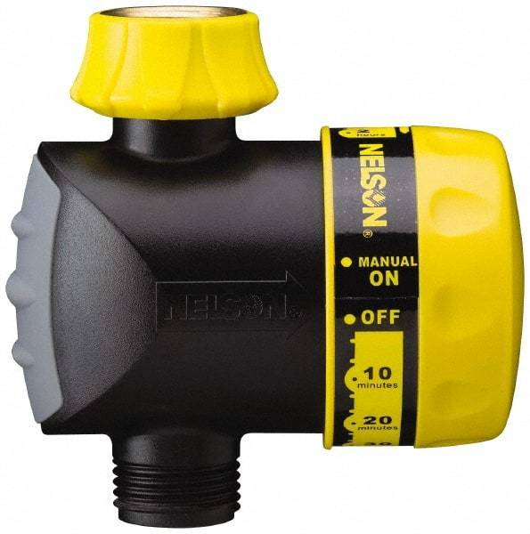 Nelson - Manual Lawn Sprinkler Timer - 2 Watering Modes, 1 Outlet, 3/4-18 National Hose Thread - All Tool & Supply