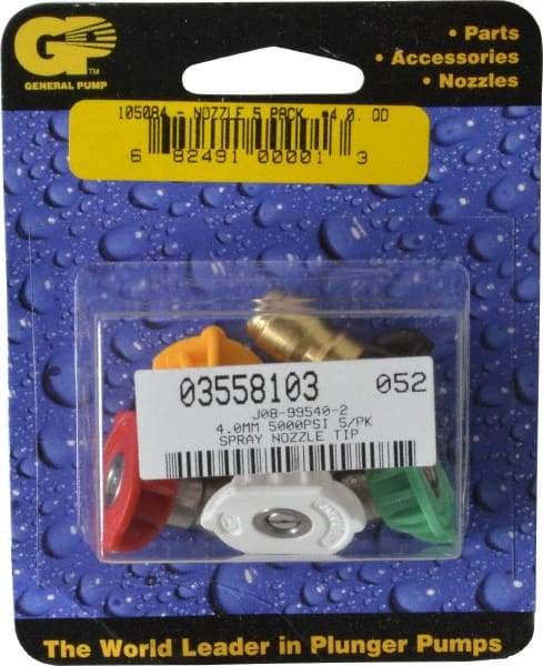 Value Collection - 5,000 psi Fixed, Quick Disconnect Pressure Washer Nozzle - 4mm Orifice Diam, 1/4" Thread - All Tool & Supply