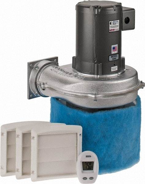 Electra-Kool - 3 Phase, 1.6 to 1.4/0.7 Amp, 455 CFM, 3,450 RPM, 200 Cubic Ft. Filtered Enclosure Blower - 4 Inch Inside Width - All Tool & Supply