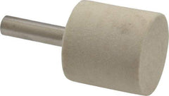 Value Collection - 1" Diam, 1/4" Shank Diam, Cylinder Shaped Mounted Bob - Hard Density, 1" Head Length, Wool Felt - All Tool & Supply