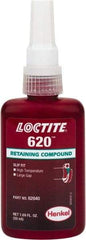 Loctite - 50 mL Bottle, Green, Medium Strength Liquid Retaining Compound - Series 620, 24 hr Full Cure Time, Heat Removal - All Tool & Supply